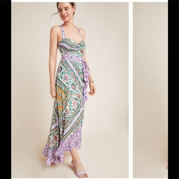 NWT Anthropologie Gabriella ruffled maxi dress - Picture 2 of 9